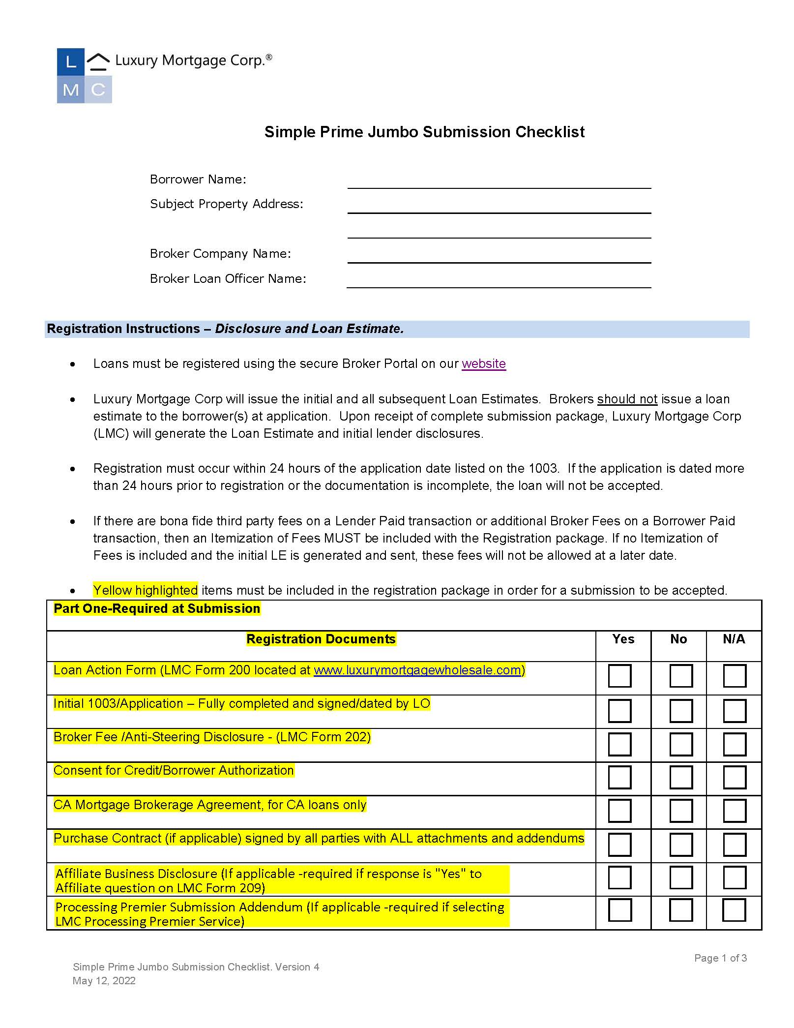 Jumbo Prime Submission Checklist V.4