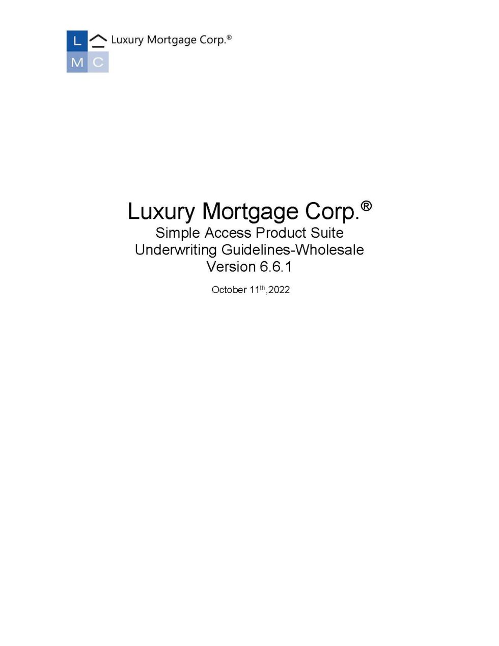 Resources And Documents Luxury Mortgage® Wholesale 8157